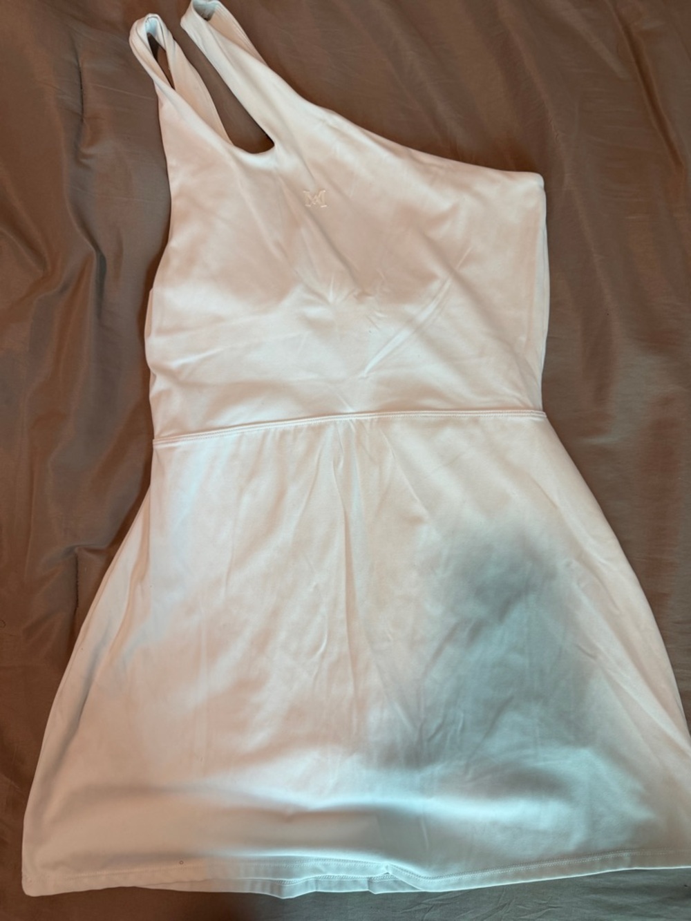 Meshki White One Shoulder Tennis dress